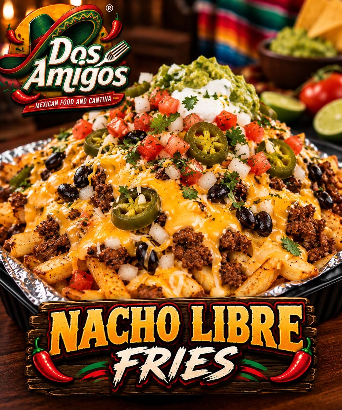 Nacho Libre Fries at Dos Amigos